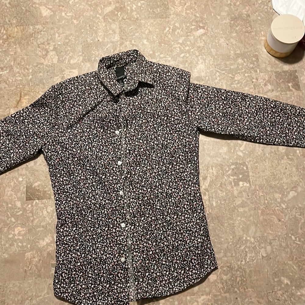 H&M dress shirt cotton floral